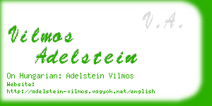vilmos adelstein business card